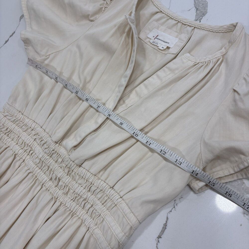 Anthropologie Dress Womens Size XS Somerset Mini Dress Cream Off White - Picture 8 of 9